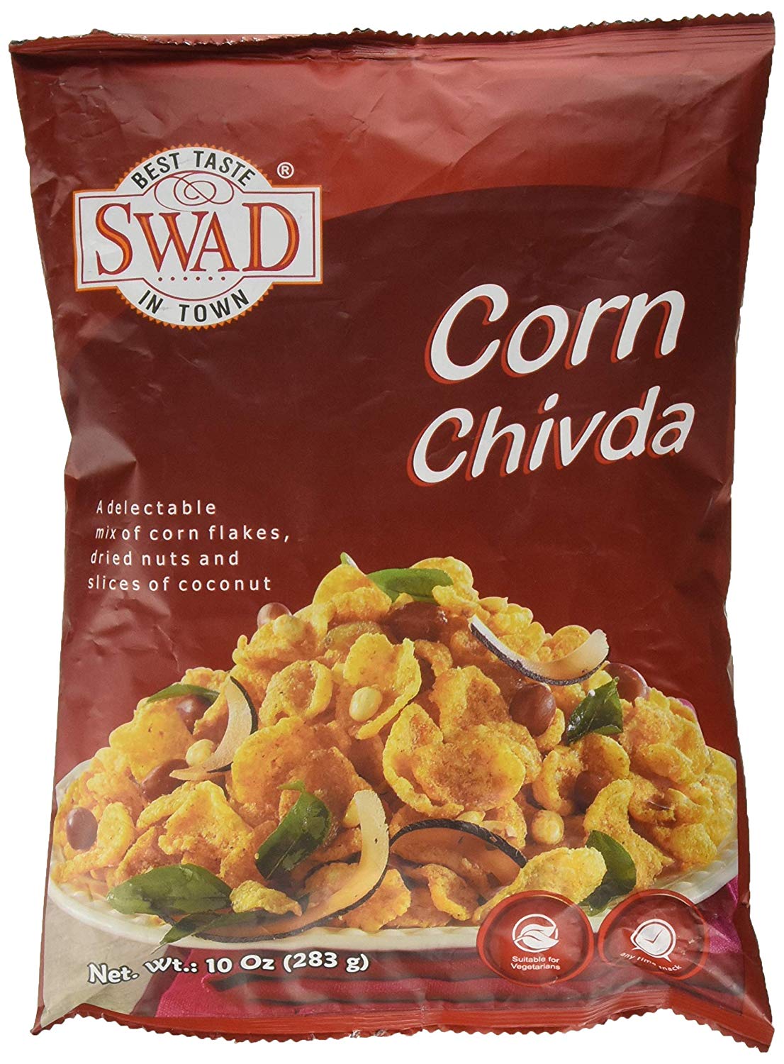 Swad Corn Chivda Snacks, 10 Ounce 39360 Buy Indian Snack Online
